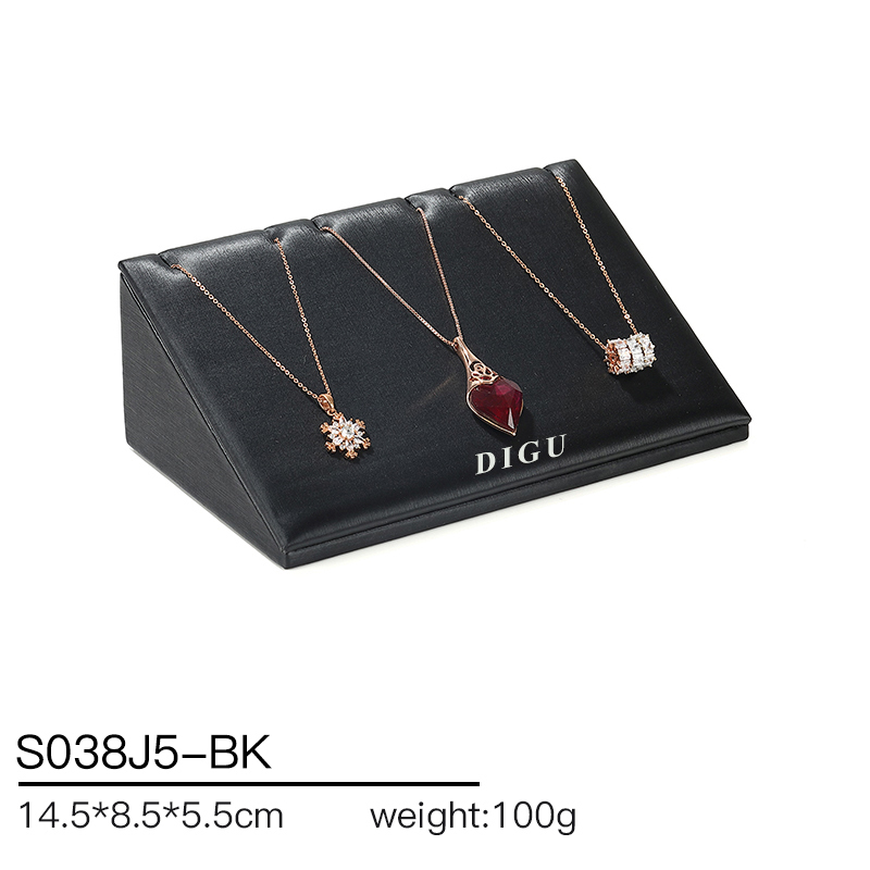 S038 Black DIGU PU Leather Jewelry Display Stand Jewelry Display Set