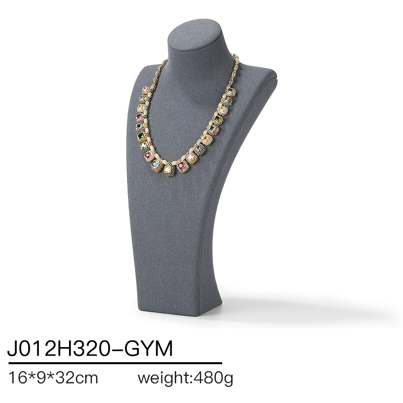 J012 DIGU Factory Custom necklace display PU Microfiber jewelry display stand