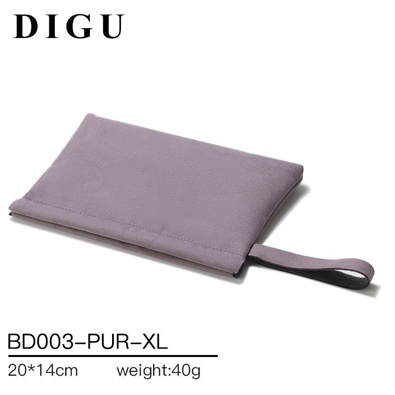 BD003 DIGU high quality Custom Logo Printed Flannelette Jewelry Pouch