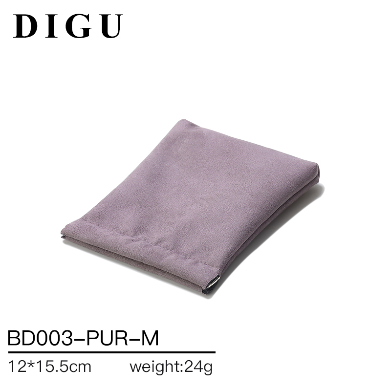 BD003 DIGU high quality Custom Logo Printed Flannelette Jewelry Pouch