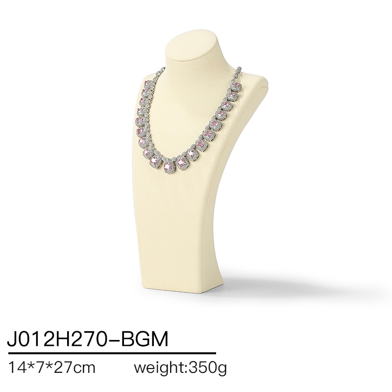 J012 DIGU Factory Custom necklace display PU Microfiber jewelry display stand