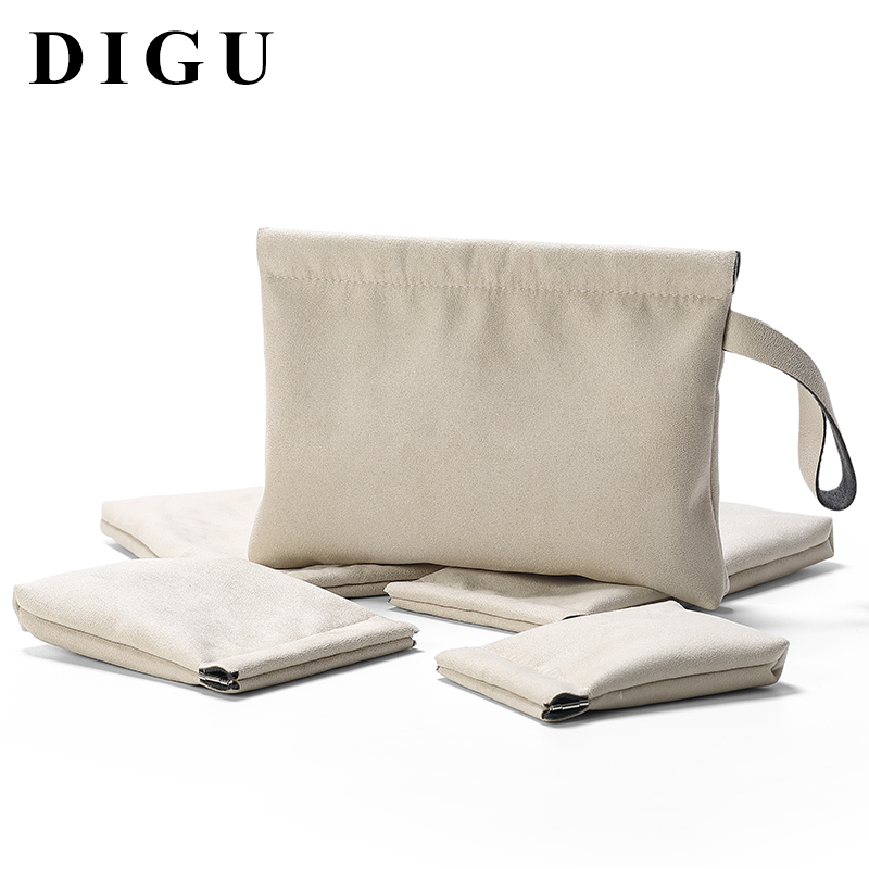BD003 DIGU high quality Custom Logo Printed Flannelette Jewelry Pouch