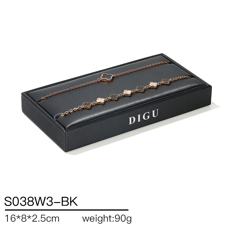 S038 Black DIGU PU Leather Jewelry Display Stand Jewelry Display Set