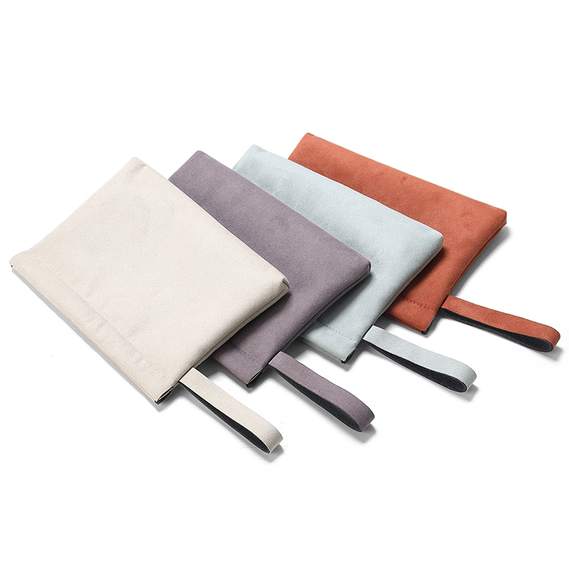 BD003 DIGU high quality Custom Logo Printed Flannelette Jewelry Pouch