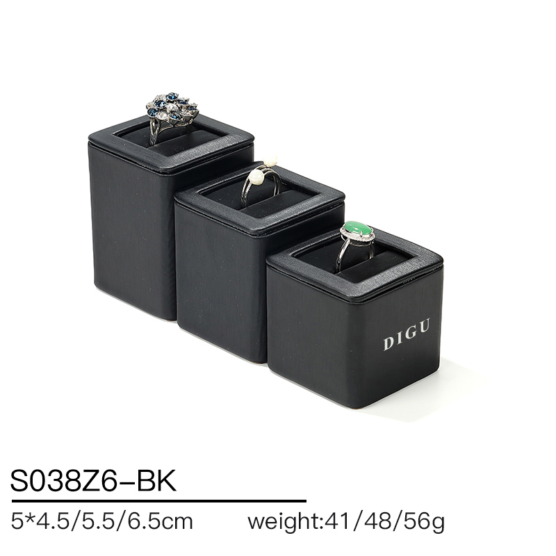 S038 Black DIGU PU Leather Jewelry Display Stand Jewelry Display Set