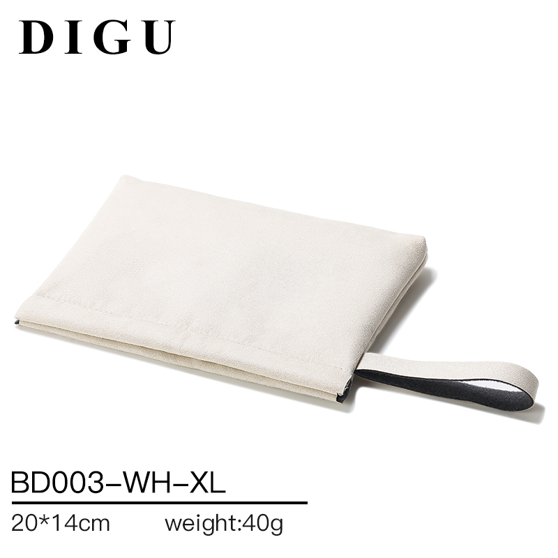 BD003 DIGU high quality Custom Logo Printed Flannelette Jewelry Pouch