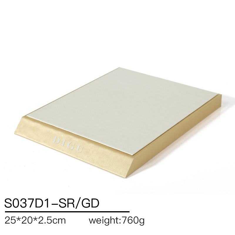 S037 beige DIGU 2024 Hot selling PU Leather jewelry props jewelry display set