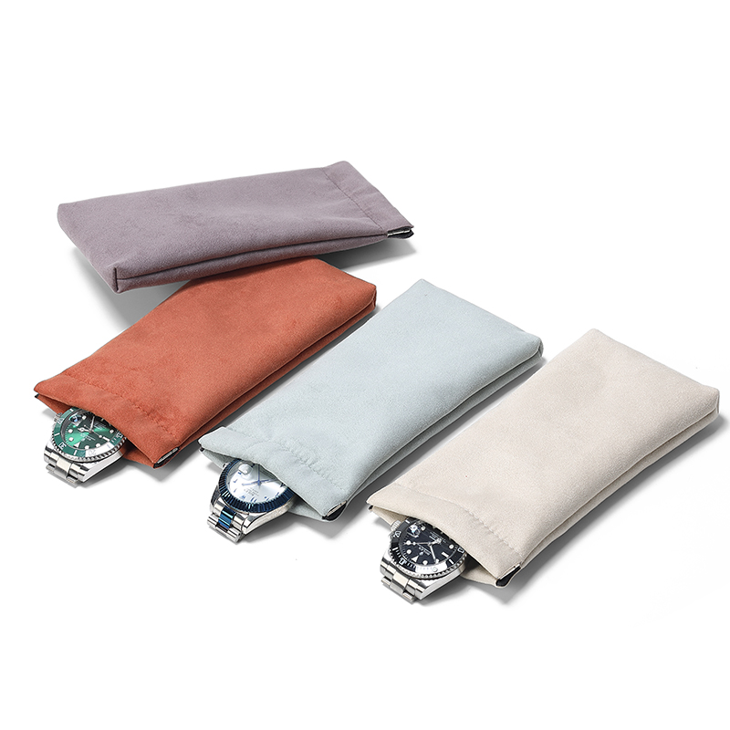 BD003 DIGU high quality Custom Logo Printed Flannelette Jewelry Pouch