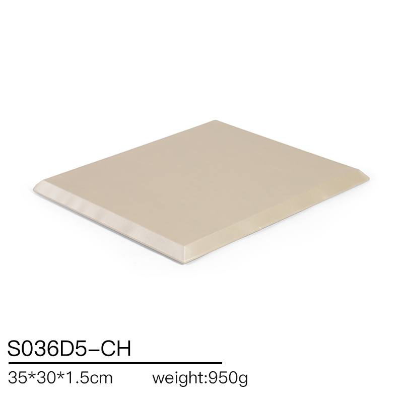 S036 beige DIGU Handmade PU Leather Jewelry Display Ring Holder Jewelry Stand For Counter