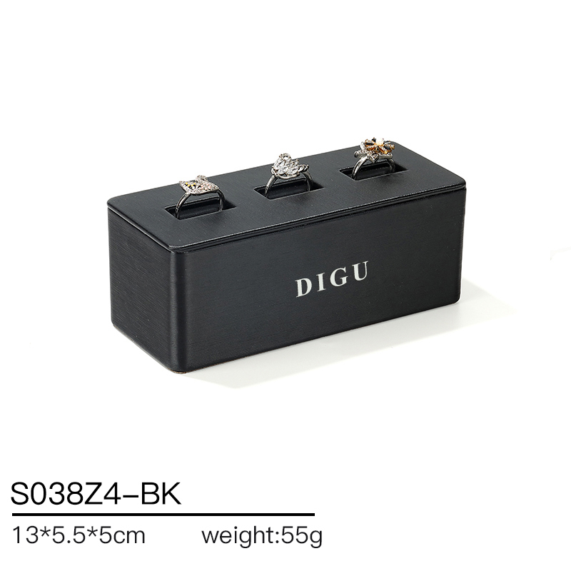 S038 Black DIGU PU Leather Jewelry Display Stand Jewelry Display Set