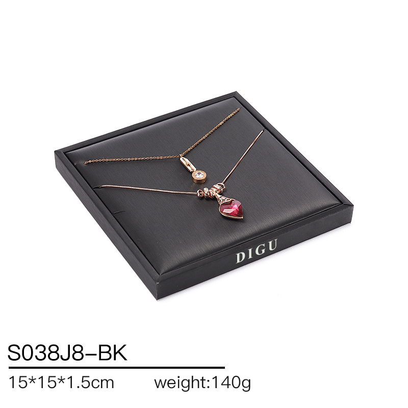 S038 Black DIGU PU Leather Jewelry Display Stand Jewelry Display Set