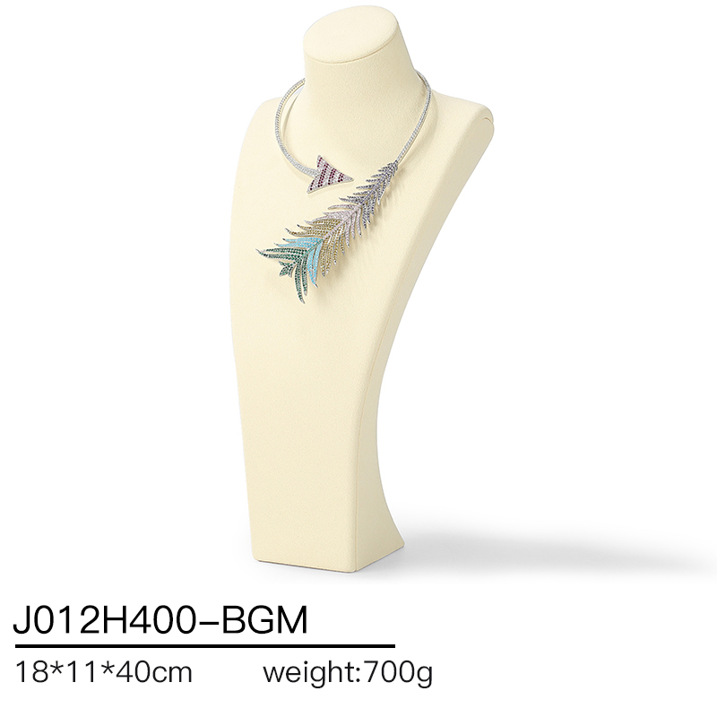 J012 DIGU Factory Custom necklace display PU Microfiber jewelry display stand