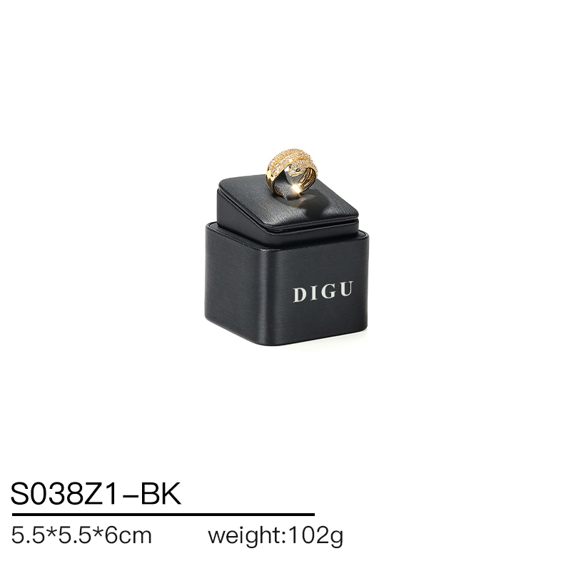 S038 Black DIGU PU Leather Jewelry Display Stand Jewelry Display Set