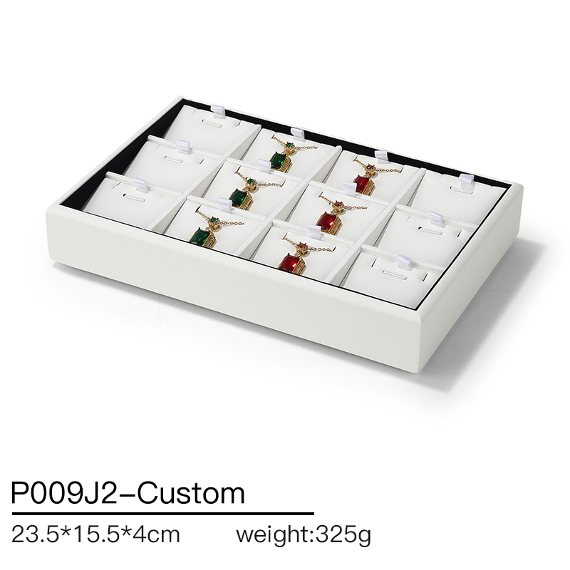 P009 DIGU Handmade Pu Leather earrings rings necklace jewelry display tray