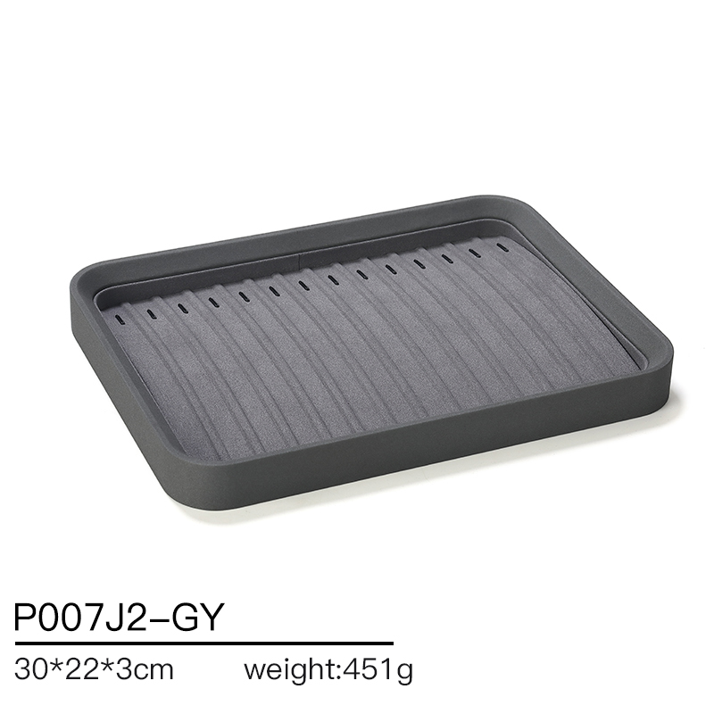 P007 Gray DIGU PU Leather with Microfiber Jewelry display tray