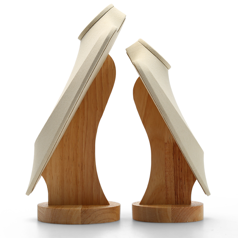 J009 DIGU Luxury Microfiber wood jewelry display stand necklace bust display for Jewelry Container