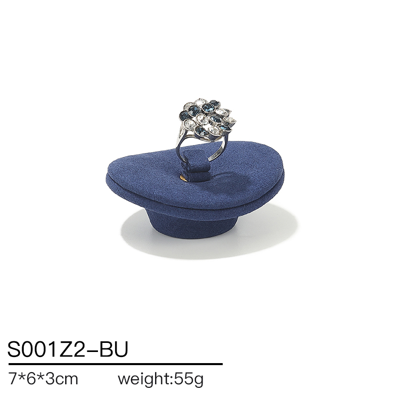 S001 Blue DIGU Handmade Microfiber Jewelry Display Set for necklace ring