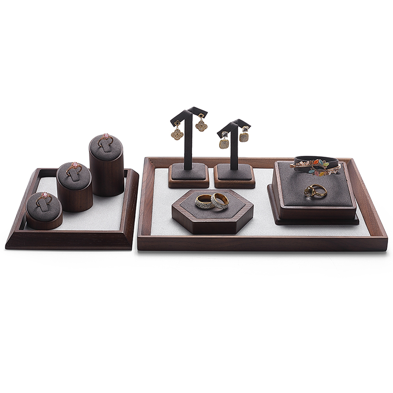 P018 DIGU PU Leather ring necklace bracelet watch bracelet jewelry display tray