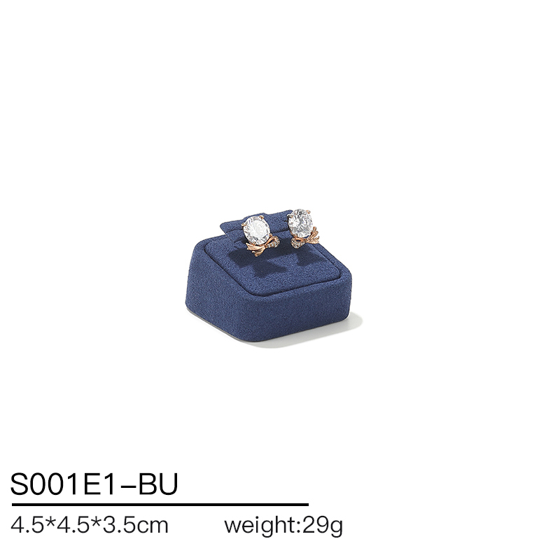 S001 Blue DIGU Handmade Microfiber Jewelry Display Set for necklace ring