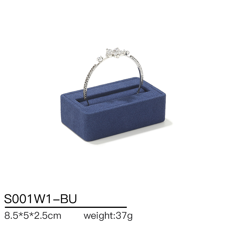S001 Blue DIGU Handmade Microfiber Jewelry Display Set for necklace ring