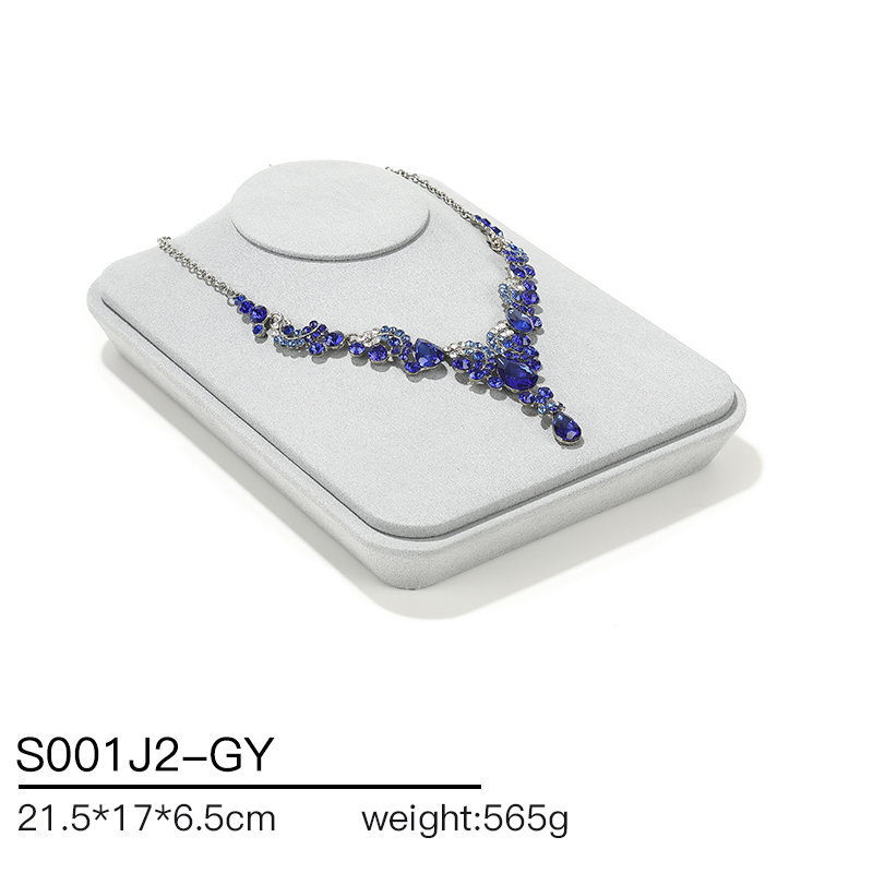 S001 Gray DIGU Handmade Microfiber Jewelry Display Stand Exhibitor Organizer Holder Jewelry Display Set