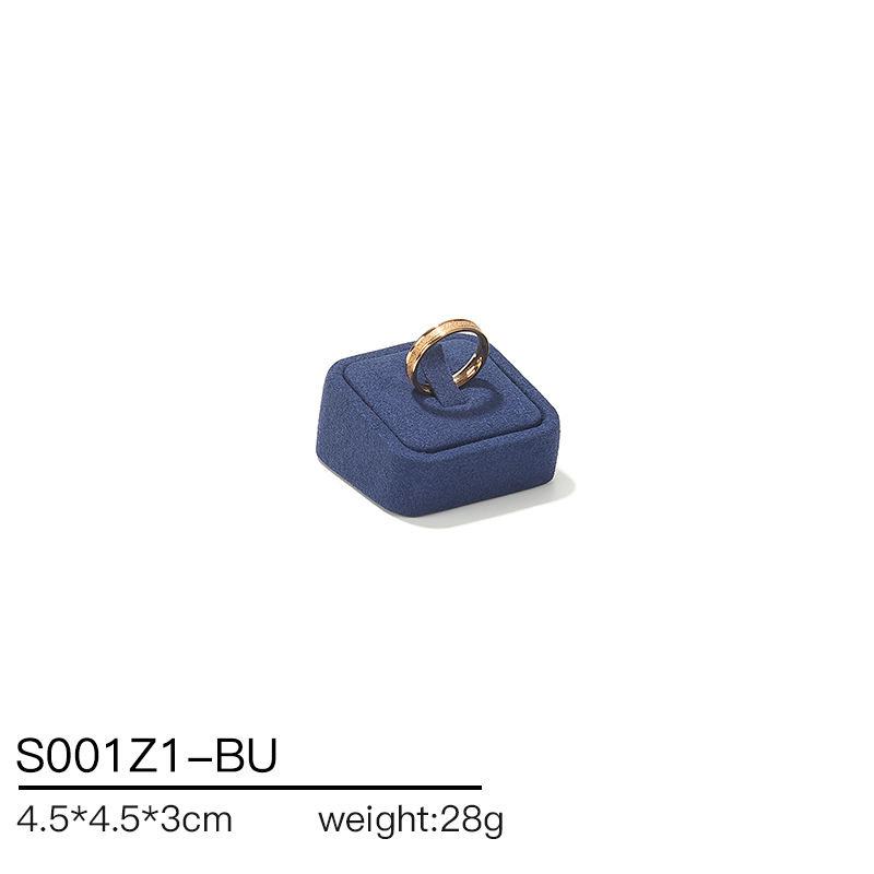 S001 Blue DIGU Handmade Microfiber Jewelry Display Set for necklace ring