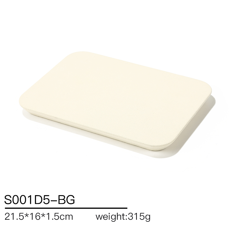 S001 Beige DIGU Handmade high quality Microfiber Necklace Ring Earring Jewelry Display Set