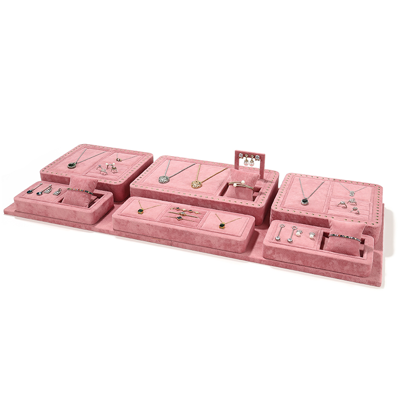 S004 DIGU Luxury Velvet Classic Jewelry Display Set Premium Jewelry Container for Ring Earrings