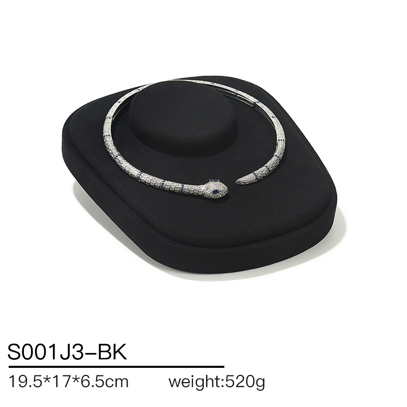 S001 Black DIGU Microfiber Jewelry Display Set Earring Display Holder Necklace Jewelry Counter Display Props