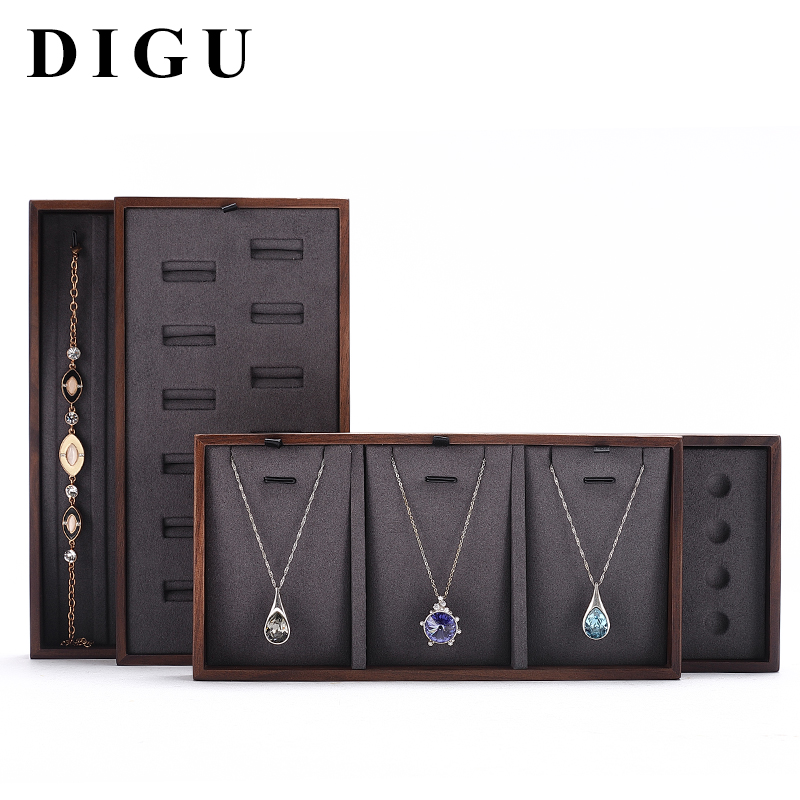 P016 Gray DIGU ring necklace bracelet watch bracelet Jewelry Display Tray