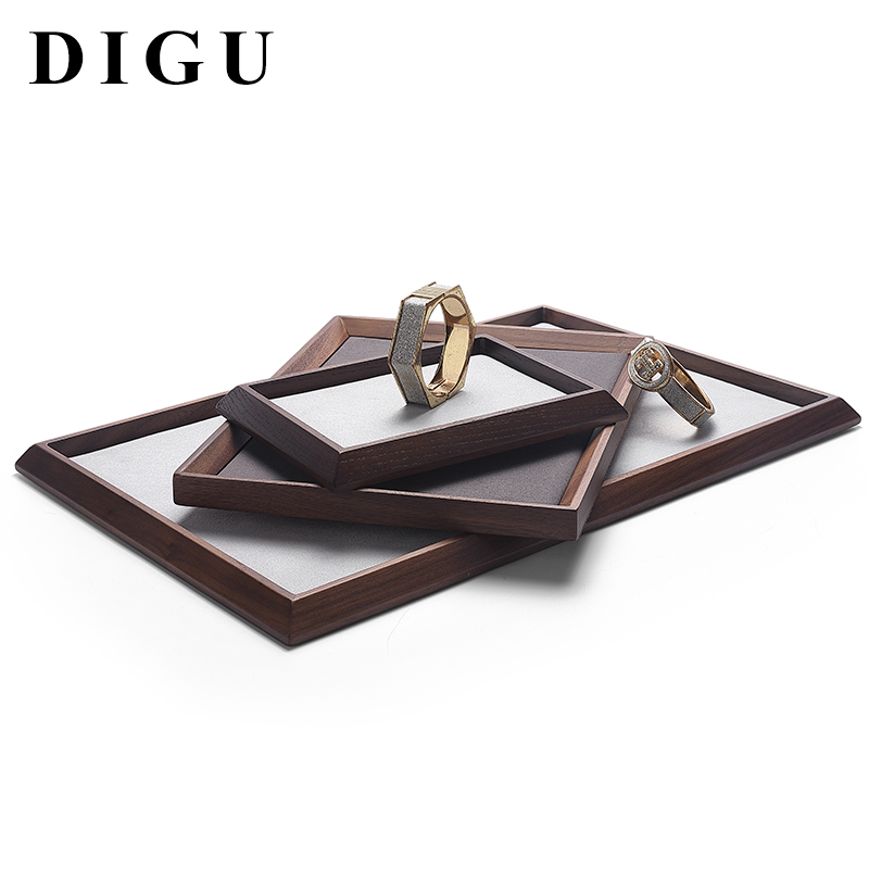 P018 DIGU PU Leather ring necklace bracelet watch bracelet jewelry display tray