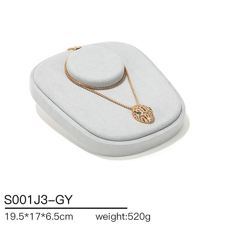S001 Gray DIGU Handmade Microfiber Jewelry Display Stand Exhibitor Organizer Holder Jewelry Display Set