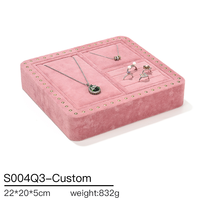 S004 DIGU Luxury Velvet Classic Jewelry Display Set Premium Jewelry Container for Ring Earrings