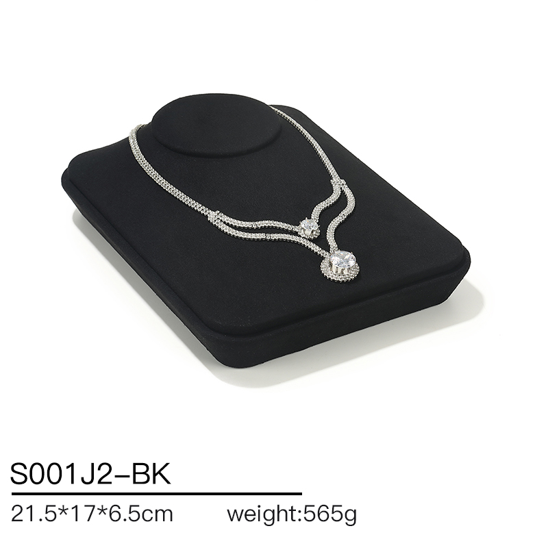 S001 Black DIGU Microfiber Jewelry Display Set Earring Display Holder Necklace Jewelry Counter Display Props