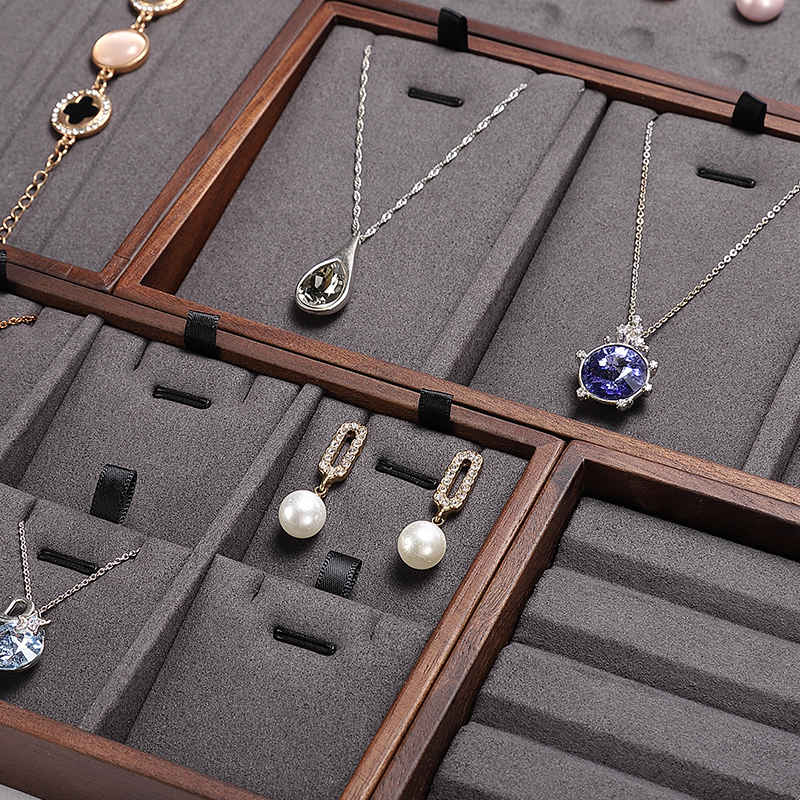 P016 Gray DIGU ring necklace bracelet watch bracelet Jewelry Display Tray