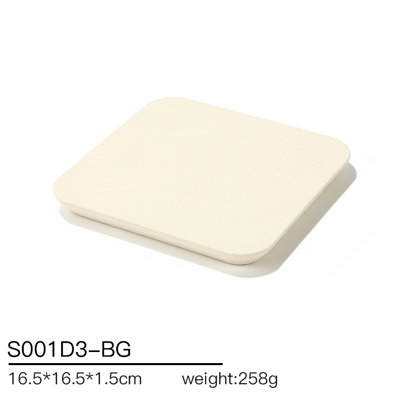 S001 Beige DIGU Handmade high quality Microfiber Necklace Ring Earring Jewelry Display Set