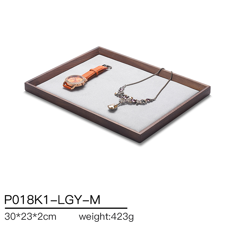 P018 DIGU PU Leather ring necklace bracelet watch bracelet jewelry display tray