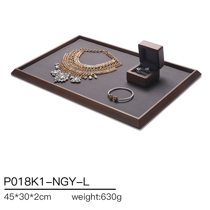 P018 DIGU PU Leather ring necklace bracelet watch bracelet jewelry display tray