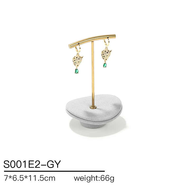 S001 Gray DIGU Handmade Microfiber Jewelry Display Stand Exhibitor Organizer Holder Jewelry Display Set