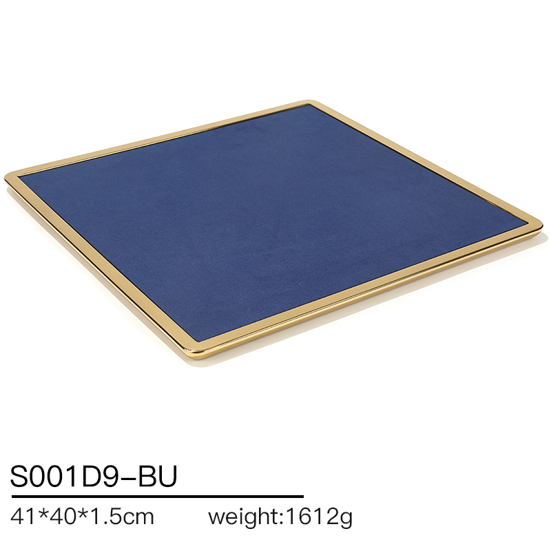 S001 Blue DIGU Handmade Microfiber Jewelry Display Set for necklace ring