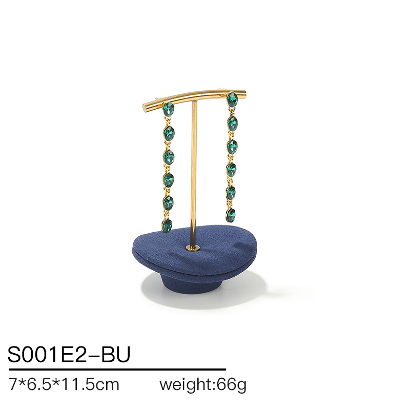 S001 Blue DIGU Handmade Microfiber Jewelry Display Set for necklace ring