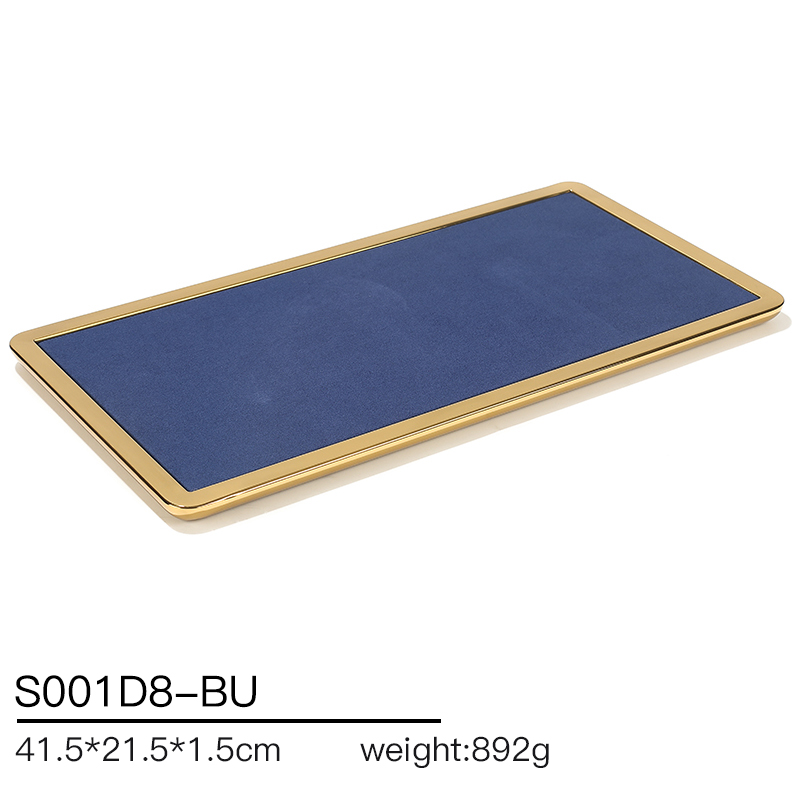 S001 Blue DIGU Handmade Microfiber Jewelry Display Set for necklace ring