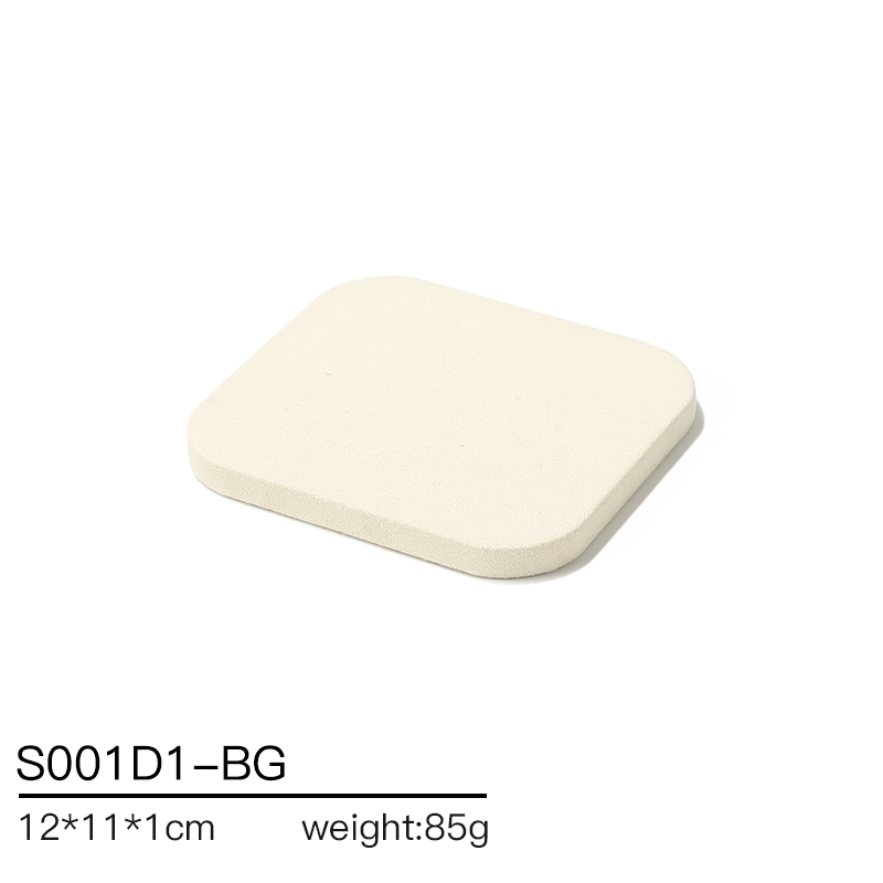 S001 Beige DIGU Handmade high quality Microfiber Necklace Ring Earring Jewelry Display Set