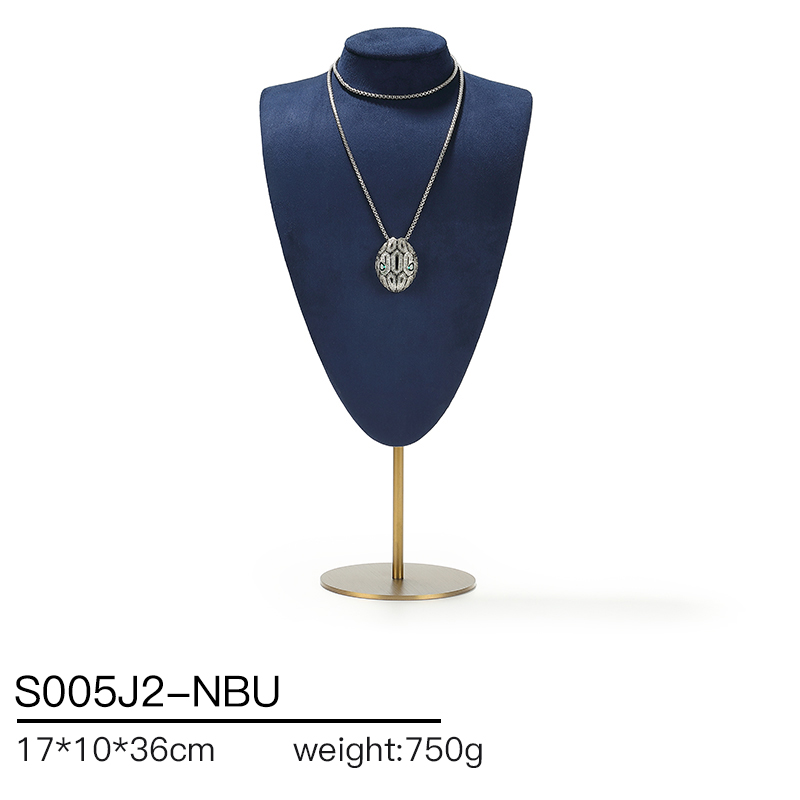 S005 Blue DIGU Velvet Jewelry Display Set For Necklaces Rings Earrings & Bracelets