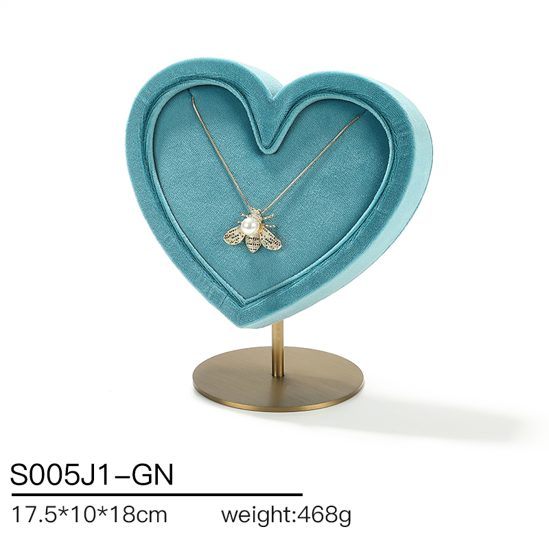 S005 Green DIGU Velvet Jewelry Display Stand Luxury Jewelry Display props for Ring Earrings Bracelet