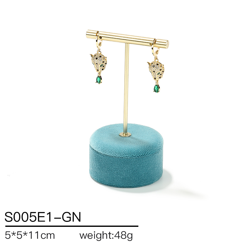 S005 Green DIGU Velvet Jewelry Display Stand Luxury Jewelry Display props for Ring Earrings Bracelet