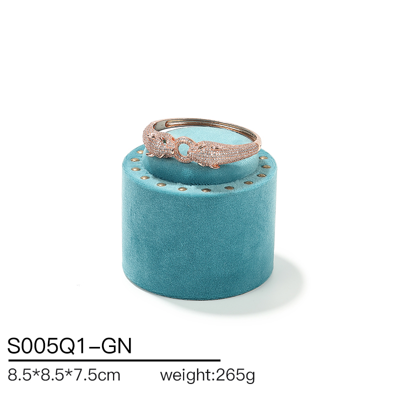 S005 Green DIGU Velvet Jewelry Display Stand Luxury Jewelry Display props for Ring Earrings Bracelet