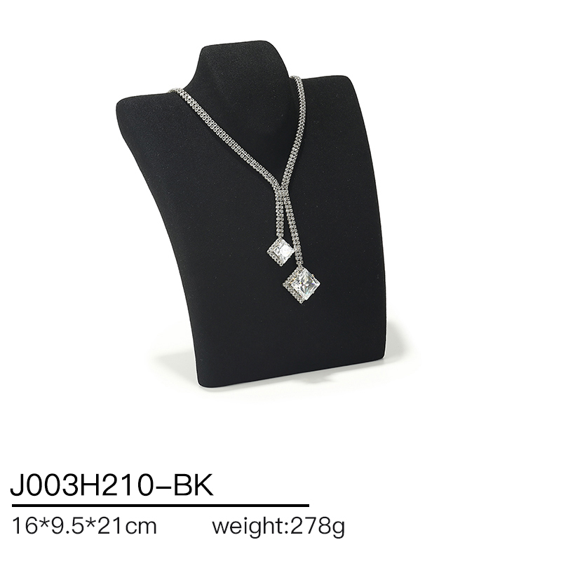 S014 Black DIGU Luxury Microfiber Jewelry Display Props with Metal Base