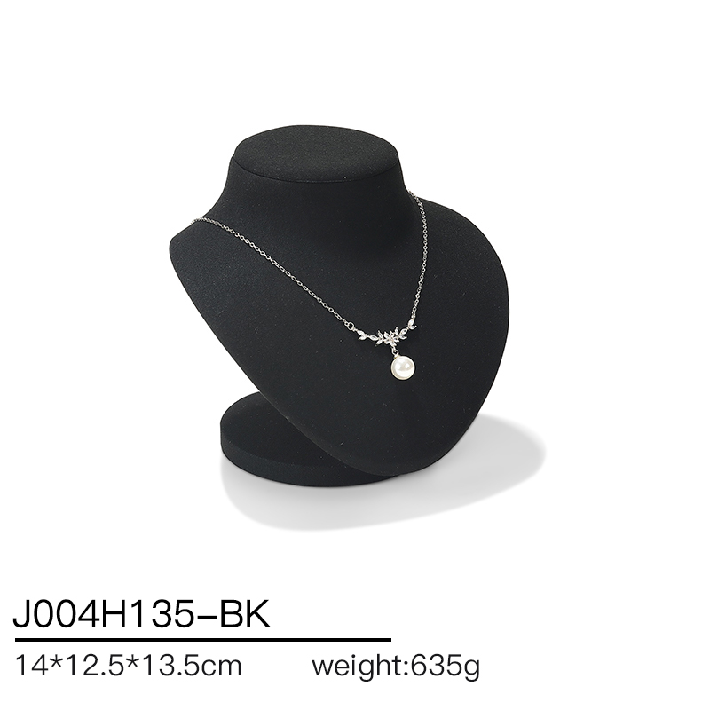 S014 Black DIGU Luxury Microfiber Jewelry Display Props with Metal Base