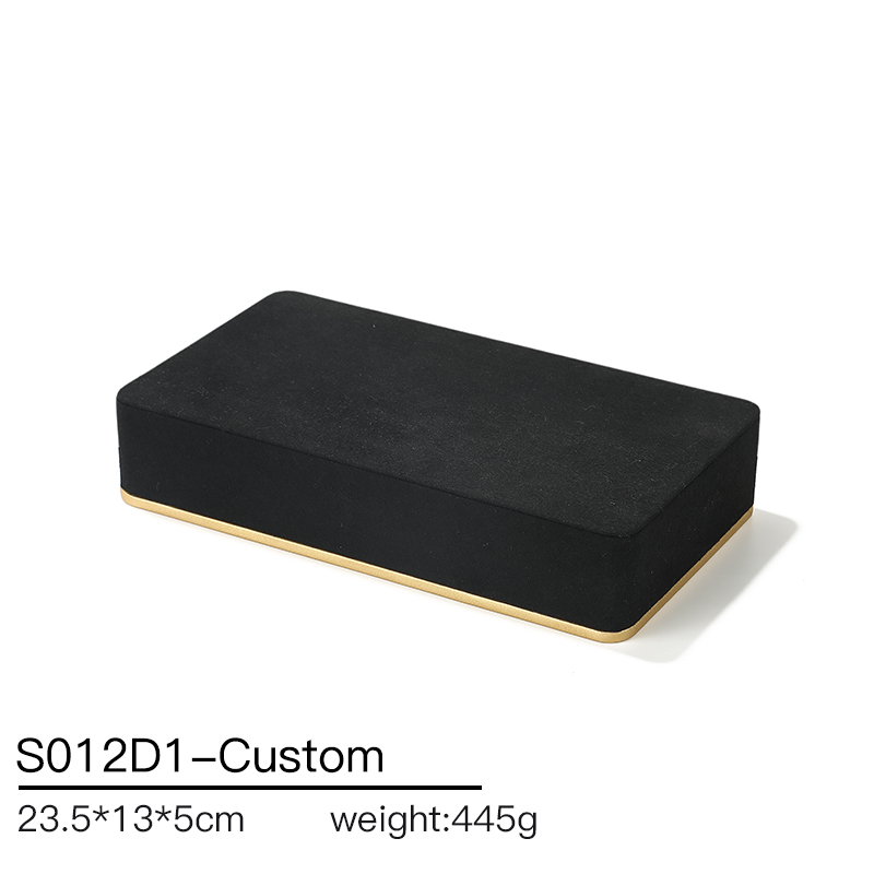 S012 Black DIGU Microfiber Ring Bracelet Necklace Earring Holder Stand Jewelry Display Set